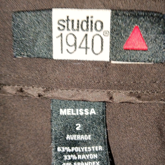 Y2K Studio 1940 Women's Melissa Brown Wide Leg Dress Pants Size 2 - Picture 7 of 7